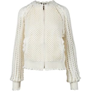 Twinset, Dames, Truien, Wit, Maat: 2XL Katoen,