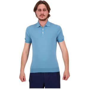 Gran Sasso, Heren, Tops, Blauw, Maat: L Katoen,