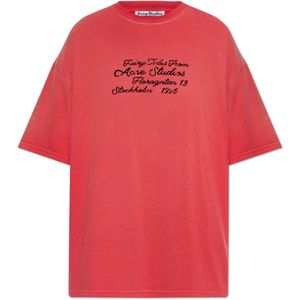 Acne Studios, Dames, Tops, Rood, Maat: S Katoen,