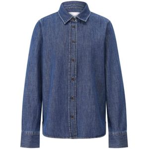 Closed, Dames, Blouses & Shirts, Blauw, Maat: L Denim,