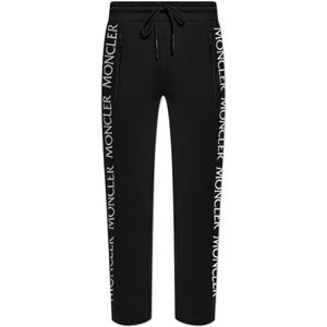 Moncler Sweatpants met logo , Black , Heren , Maat: M