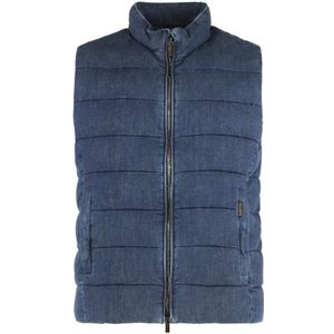 Moorer, Heren, Jassen, Blauw, Maat: M Katoen,