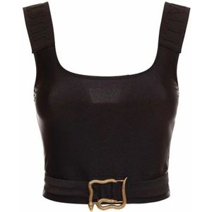 Just Cavalli, Dames, Tops, Zwart, Maat: L Polyamide,
