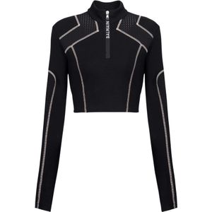 Balmain - Jersey Crop Top - Zwart - Dames