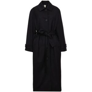 Ines de la Fressange Paris, Dames, Mantels, Blauw, Maat: XL Wol,