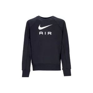 Nike Lichtgewicht French Terry Crewneck Sweatshirt , Black , Heren , Maat: M