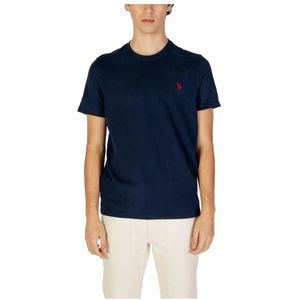 U.s. Polo Assn. - T-shirt - Blauw - Katoen - 100% Katoen