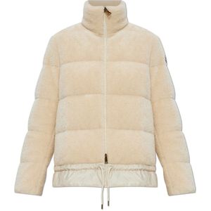 Moncler, Dames, Jassen, Beige, Maat: XS Wol,