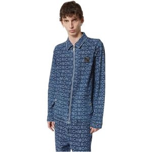 Richmond, Heren, Jassen, Blauw, Maat: S Denim,