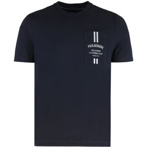 Paul & Shark, Heren, Tops, Blauw, Maat: S Katoen,