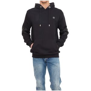 Philipp Plein, Heren, Sweatshirts & Hoodies, Zwart, Maat: M Katoen,