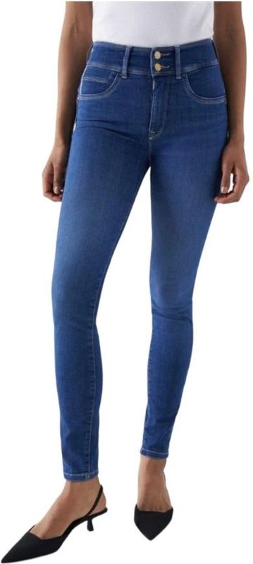 Salsa - Skinny Jeans - Blauw - W27 L30 - Denim
