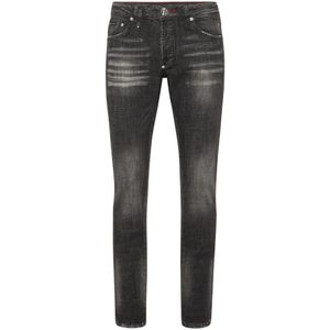 Philipp Plein, Heren, Jeans, Zwart, Maat: W29 Katoen,