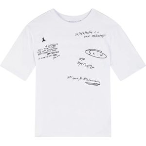 Patrizia Pepe, Heren, Tops, Wit, Maat: S Katoen,