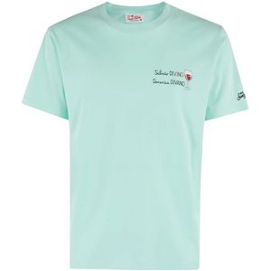 MC2 Saint Barth, Heren, Tops, Blauw, Maat: M Katoen,