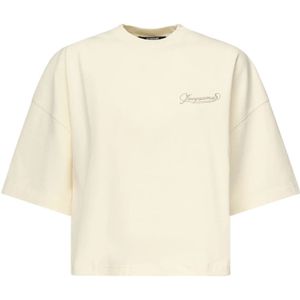 Jacquemus, Dames, Tops, Beige, Maat: M Katoen,