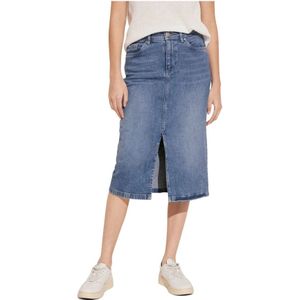 Street One, Dames, Rokken, Blauw, Maat: XS Denim,