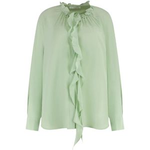 Victoria Beckham, Dames, Blouses & Shirts, Groen, Maat: XS Zijde,