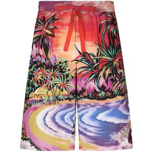 Dolce & Gabbana, Heren, Korte broeken, Veelkleurig, Maat: M Katoen,