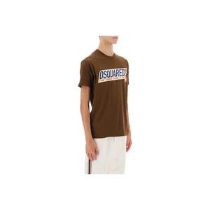 Dsquared2 T-Hemden , Brown , Heren , Maat: M