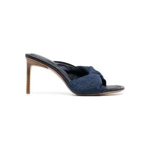 Jacquemus Blauwe Denim Twist Sandalen , Blue , Dames , Maat: 40 EU