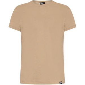 Dsquared2, Heren, Tops, Beige, Maat: S