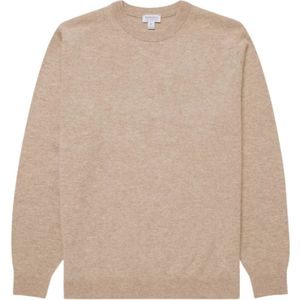 Sunspel, Heren, Truien, Beige, Maat: S Kasjmier,