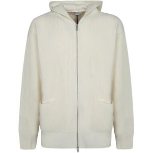 Lardini, Heren, Sweatshirts & Hoodies, Wit, Maat: XL Wol,