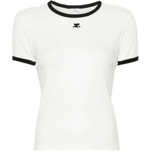 Courrèges, Dames, Tops, Wit, Maat: S