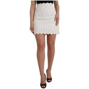 Dolce & Gabbana, Dames, Rokken, Wit, Maat: 2XS Katoen,