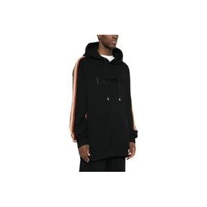 Lanvin Oversized Hoodie met Zijkant , Black , Heren , Maat: L