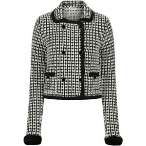 Nina Ricci, Dames, Truien, Zwart, Maat: XS Tweed,