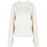 Silvian Heach - Vesten - Beige - Rondgebreide Trui met Gestreepte Rand