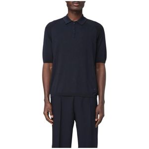 Emporio Armani, Heren, Tops, Blauw, Maat: L Wol,