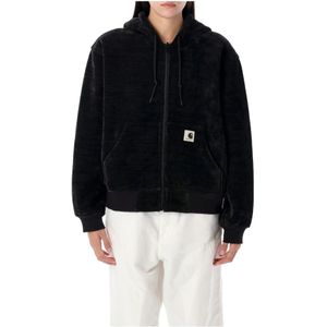 Carhartt Wip, Dames, Sweatshirts & Hoodies, Zwart, Maat: XS Fleece,