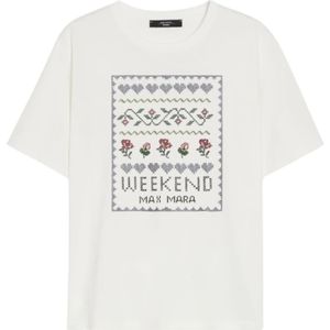 Max Mara, Dames, Tops, Wit, Maat: S Katoen,