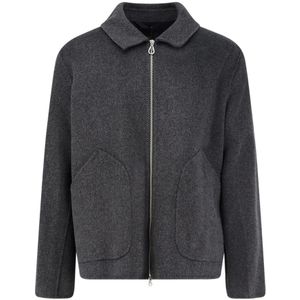 Paltò, Heren, Jassen, Grijs, Maat: XL Wol,