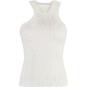 Talia Byre, Dames, Tops, Wit, Maat: L Katoen,