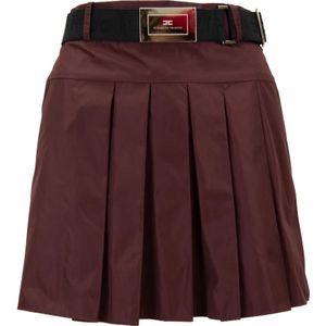 Elisabetta Franchi, Dames, Rokken, Rood, Maat: L Poliester,