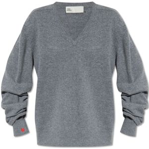 Tory Burch, Dames, Truien, Grijs, Maat: M Wol,