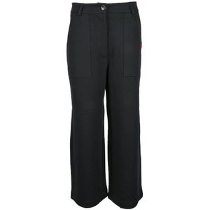 Love Moschino, Dames, Broeken, Zwart, Maat: XS Katoen,