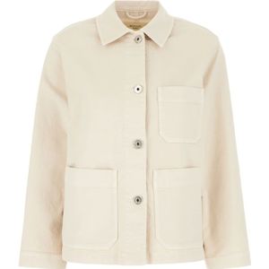 Weekend Max Mara, Dames, Jassen, Beige, Maat: S Katoen,