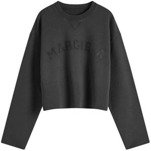 Maison Margiela, Dames, Sweatshirts & Hoodies, Zwart, Maat: M