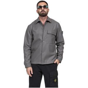 Stone Island, Heren, Jassen, Grijs, Maat: L