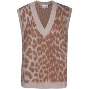 Ganni, Dames, Truien, Bruin, Maat: 2XS Wol,