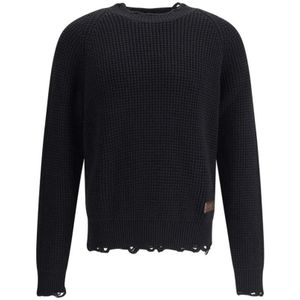 Dsquared2, Heren, Truien, Zwart, Maat: M Wol,