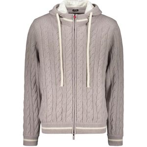 Kiton, Heren, Truien, Beige, Maat: 3XL Zijde,