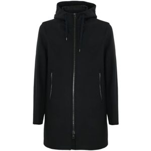 Herno, Heren, Mantels, Blauw, Maat: 2XL Wol,