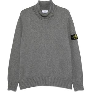 Stone Island, Heren, Truien, Grijs, Maat: S Wol,
