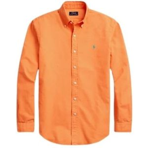 Polo Ralph Lauren, Heren, Overhemden, Oranje, Maat: L Katoen,